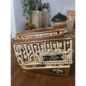 San Francisco Liquor Decanter Cable Car VTG 68 Ezra Brooks Powell & Hyde Whiskey